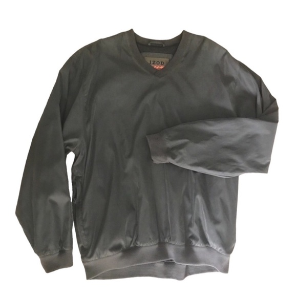 Izod Extreme Function Outerwear Golf V-Neck Pullover Packable Windshirt - Picture 5 of 5